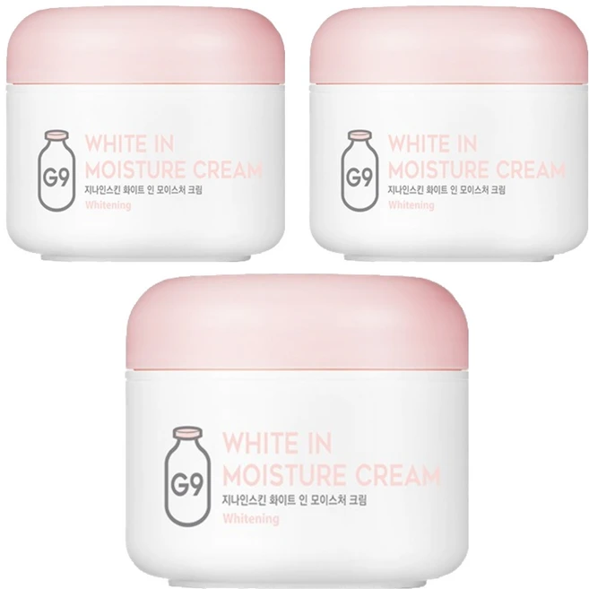 지나인스킨 화이트 인 모이스처 크림, 100ml, 3개 - 쿠팡