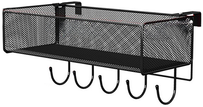 스타리움 창틀 파티션 침대 정리 선반 고리형, 블랙, 1개