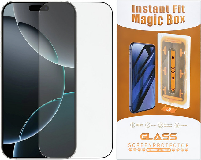 OMG 智慧型手機 鋼化玻璃 螢幕保護貼 iPhone 16 Pro Max 無塵倉 秒貼盒 操縱絲滑不卡頓 升級28度防窺設計 鑽石級硬度 耐磨耐刮 1個