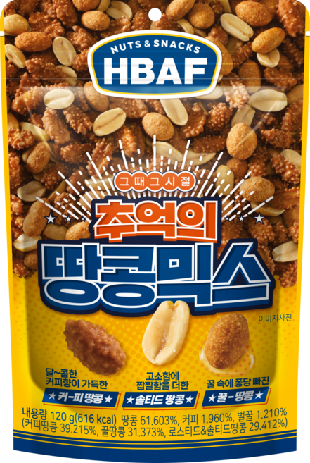 바프 추억의 땅콩믹스, 120g, 1개