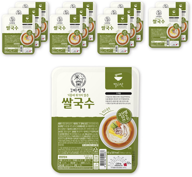 미정당 쌀국수 멸치맛, 92g, 12개