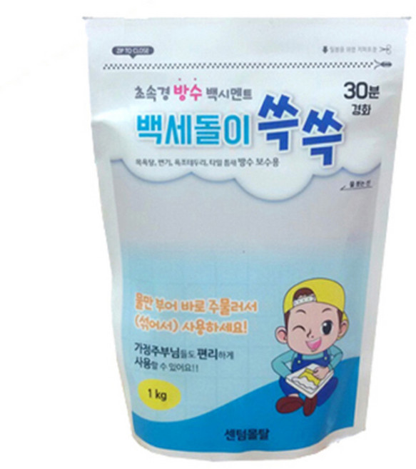 백세돌이 쓱쓱 방수 백시멘트 1kg, 1개