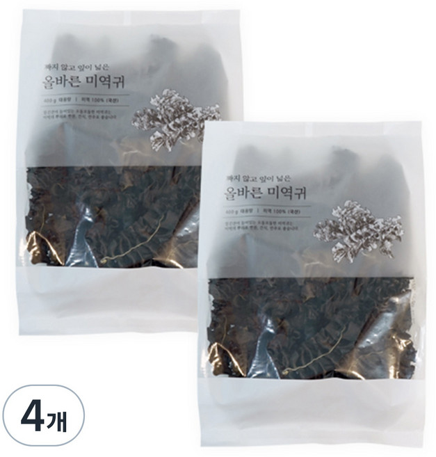 석하 올바른 미역귀, 400g, 4개