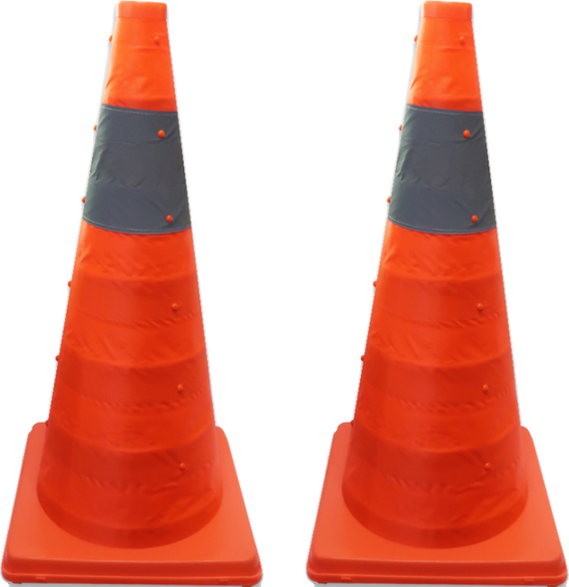 折疊式彩色交通錐, 2個, 混合顏色