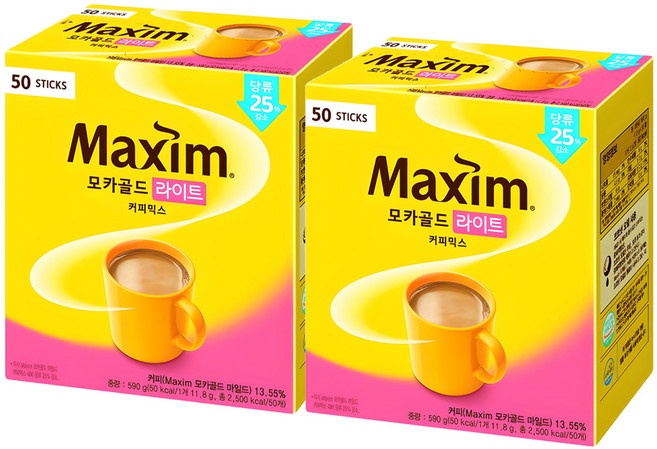 맥심 모카골드 라이트 커피믹스, 12g, 50개입, 2개
