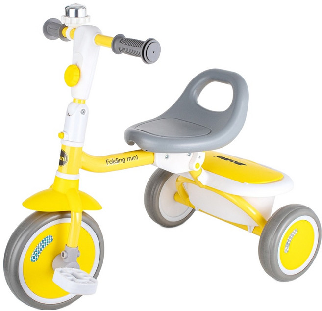 조코 폴딩 미니 유아동 세발자전거, 옐로우그레이, 1개