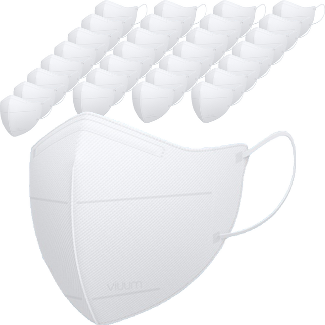 viuum 에코 브리즈 새부리형 마스크 중형 KF94, 25개입, 2개, 화이트