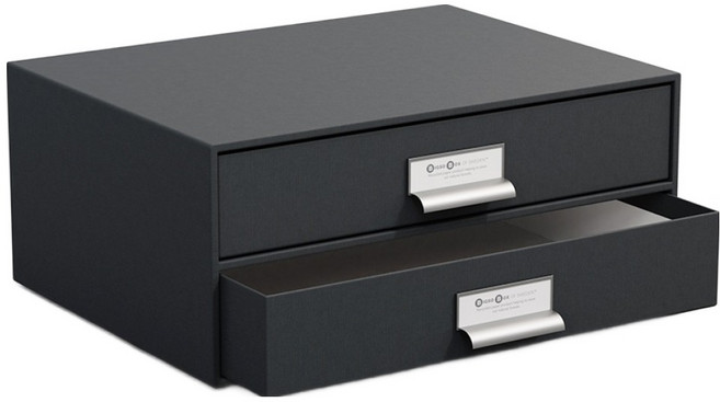 빅소 BIRGER 서류 정리함, 다크 그레이, 2단