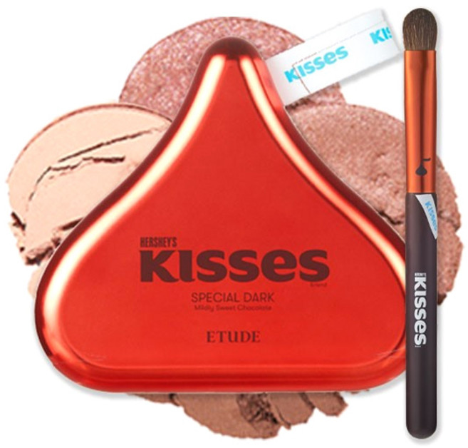 에뛰드 키세스 플레이 컬러 아이즈 아이섀도 + 브러쉬, 3호 스페셜다크, 1개