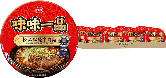 味丹 味味一品 極品紅燒牛肉麵, 12入