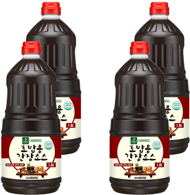 이엔푸드 초밥용 간장소스, 1.8L, 4개