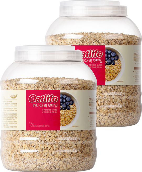 오트라이프 퀵 오트밀, 2kg, 2개