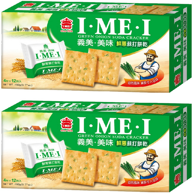 義美 美味鮮蔥蘇打餅乾, 192g, 2盒