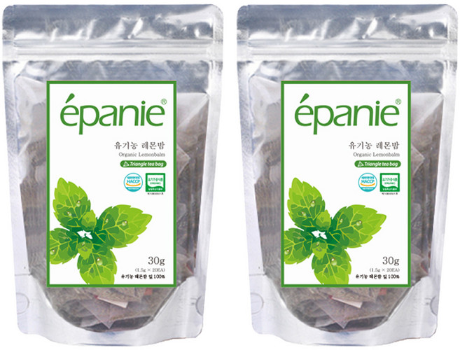 epanie 檸檬香蜂草茶三角茶包, 1.5g, 20包, 2袋