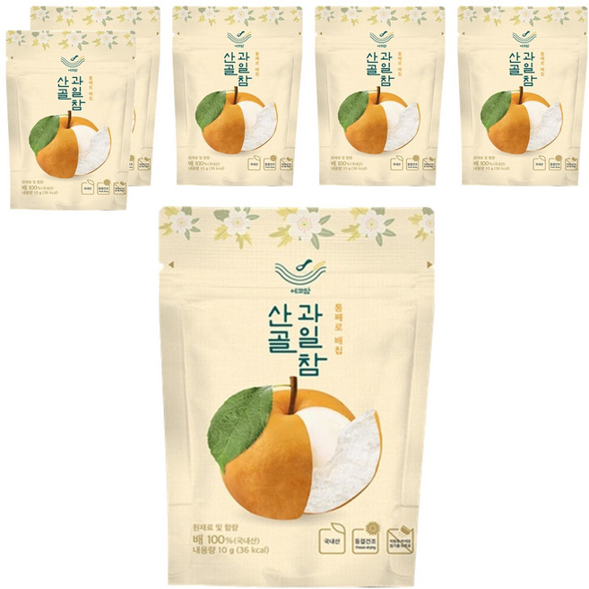 에코맘의산골이유식 산골 과일참 통째로 배칩, 10g, 6개