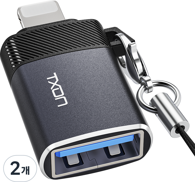 티엑스온 USB 변환 OTG 젠더, OTG-A-to-8pin, 2개