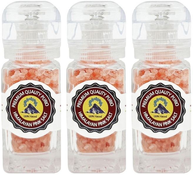 푸리오 히말라야 크리스탈 핑크소금, 100g, 3개