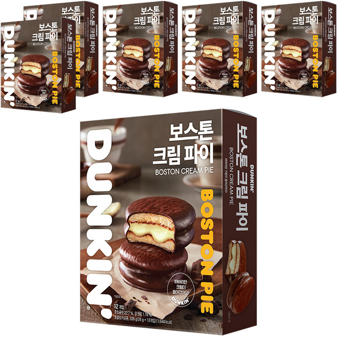 던킨도너츠 보스톤 크림 파이 12p, 336g, 6개