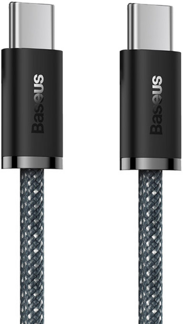 Baseus 倍思 靈動系列 雙Type-C 快充數據線 100W, 深灰藍, 1條, 1m