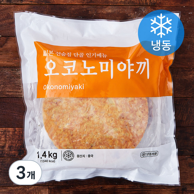 세미원 오코노미야끼 (냉동), 350g, 4개입, 3개