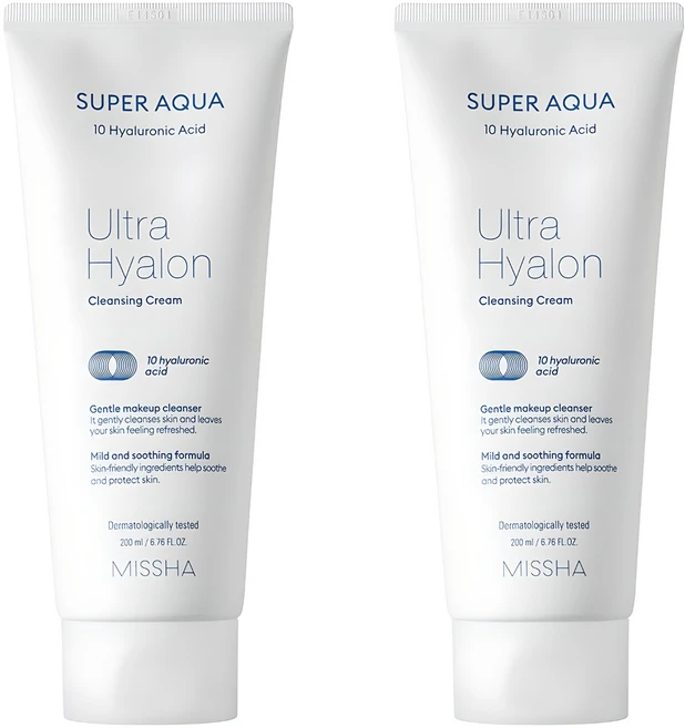미샤 수퍼 아쿠아 울트라 히알론 클렌징 크림, 200ml, 2개 - 쿠팡