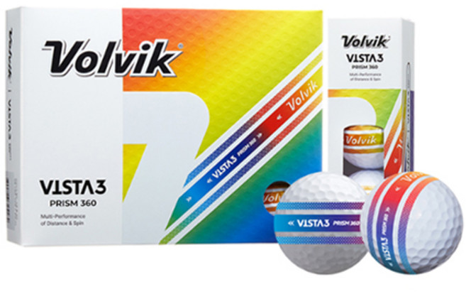 볼빅 비스타 3 프리즘 360 골프공 3피스 190 x 140 x 40mm, 화이트, 12개입, 1개