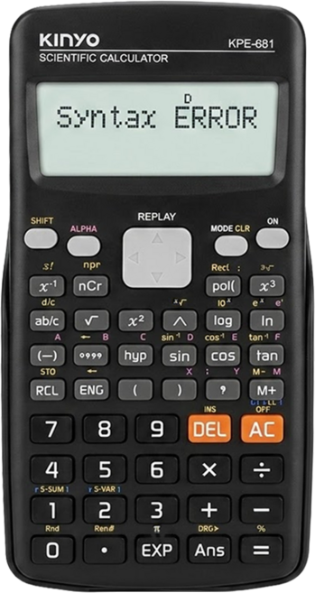 Kinyo 12位元工程計算機 黑, KPE-681B, 1入