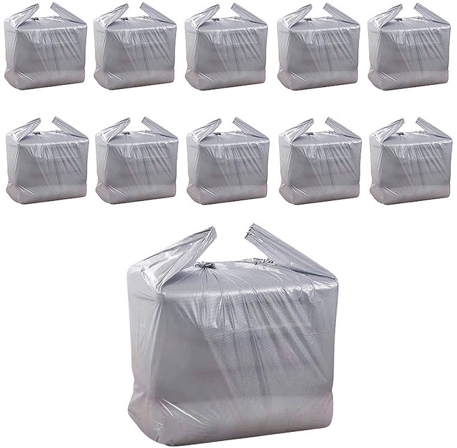 생활의지혜 이삿짐용 대형 이사 비닐봉투 그레이, 11개, 240L