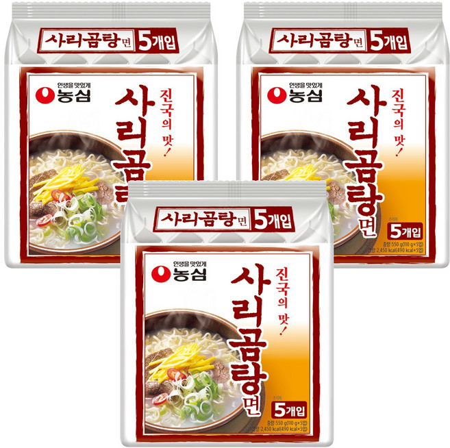 농심 사리곰탕면 110g, 15개