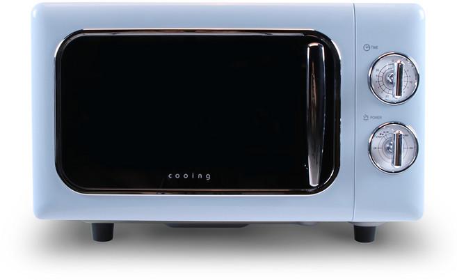 쿠잉전자 레트로 플랫 전자레인지 다이얼식 20L, MC-R20SBFL