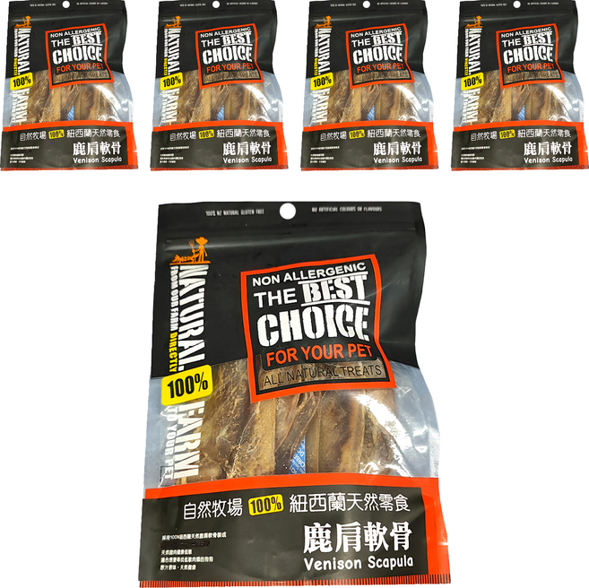 Natural Farm 自然牧場 鹿肩軟骨, 5包, 100g