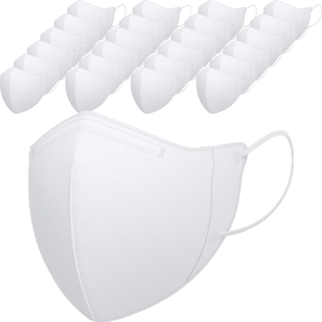 viuum 디럭스 컬러마스크 대형 KF94, 25개입, 1개, 화이트