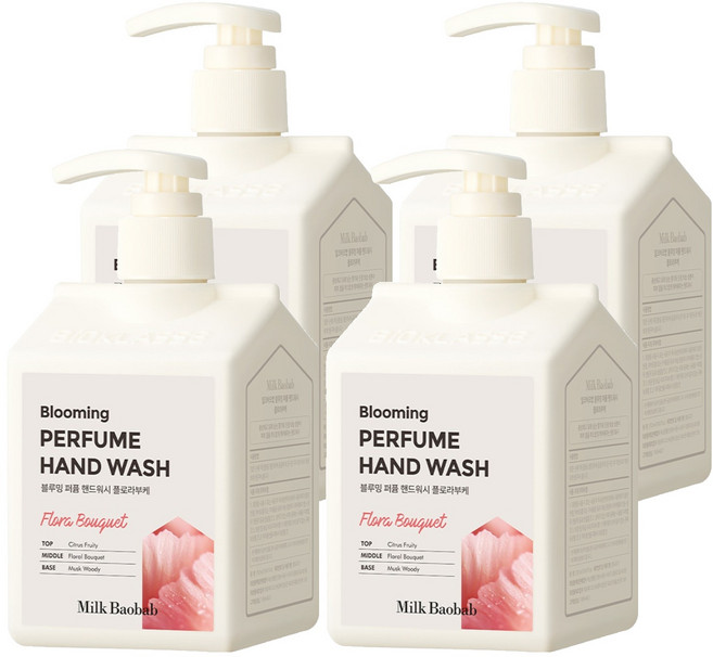 밀크바오밥 블루밍 퍼퓸 핸드워시 플로라부케, 250ml, 4개