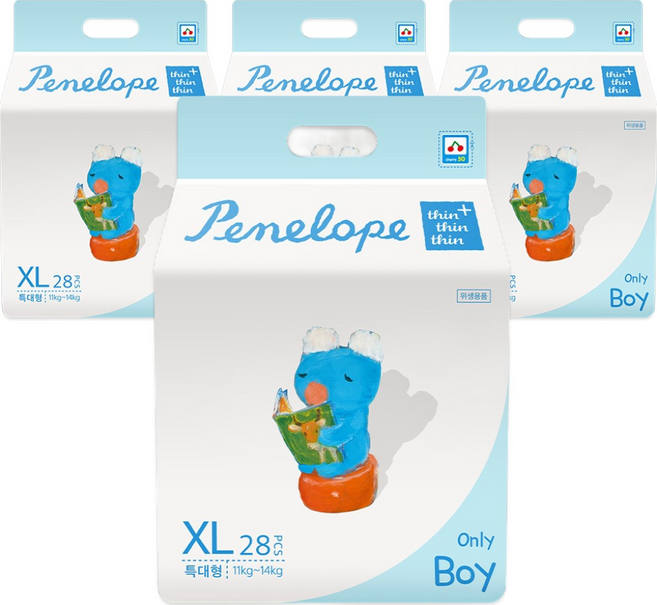 페넬로페 씬씬씬 플러스 팬티기저귀 남아용, 5단계, 112매