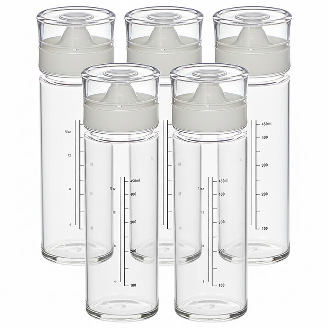cimelax Cloil 矽膠油調味瓶 白色, 5個, 500ml