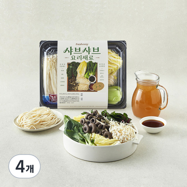 프레시지 샤브샤브 요리재료, 860g, 4개