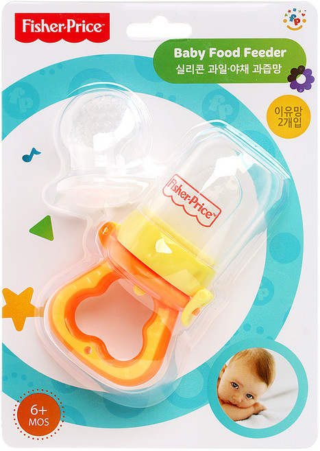 피셔프라이스 실리콘 과일야채 과즙망, 오렌지, 1개