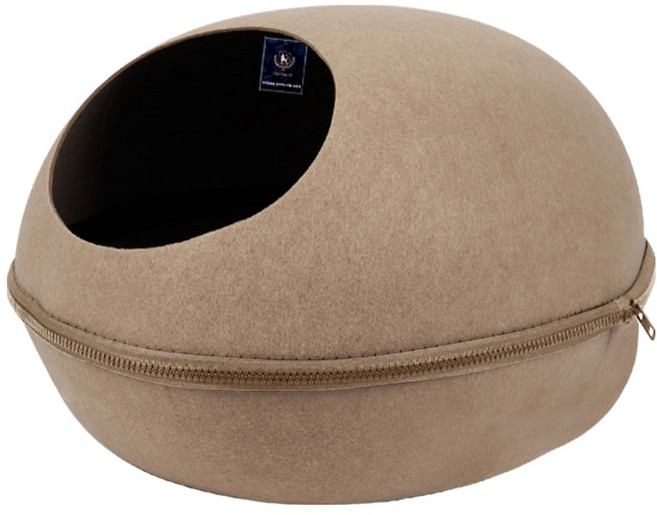 딩동펫 고양이 숨숨집 공룡알 하우스, 베이지, 1개