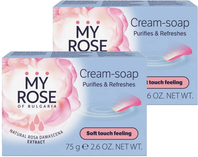 MY ROSE 乳霜皂 經典玫瑰, 75g, 2個