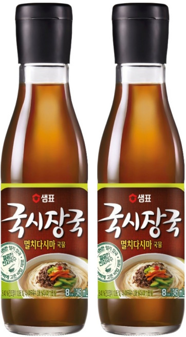 샘표 국시장국 멸치다시마 국물, 345ml, 2개