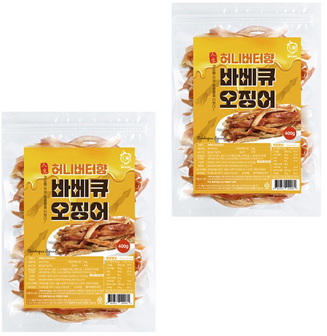 Heyami 蜂蜜奶油口味烤魷魚, 400g, 2包