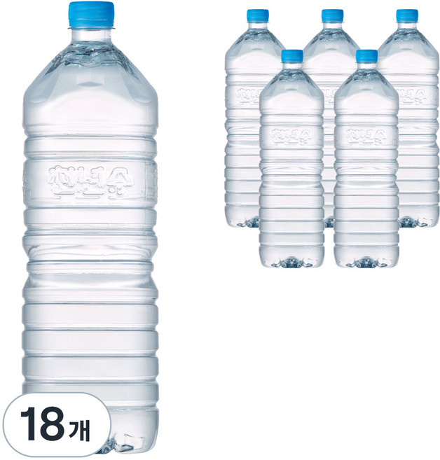 가야산천년수 천년수 무라벨 생수, 2L, 18개