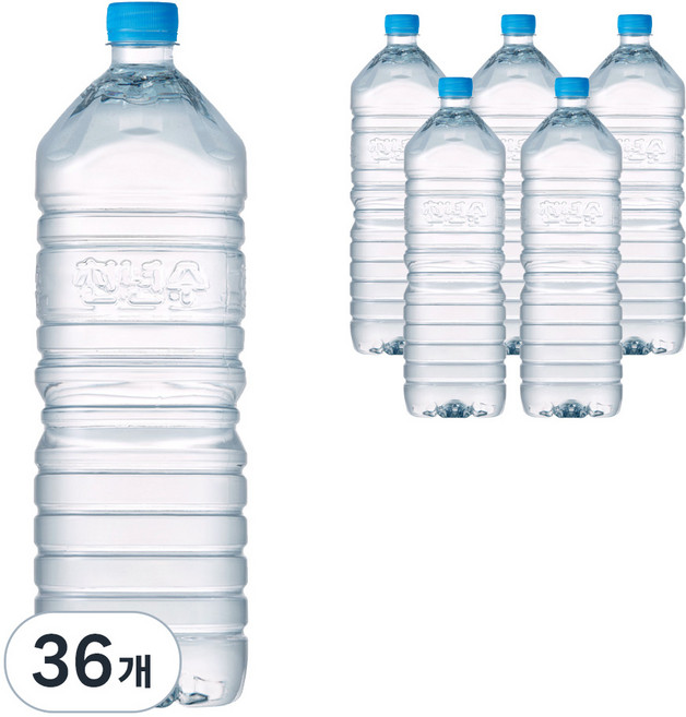 가야산천년수 천년수 무라벨 생수, 2L, 36개