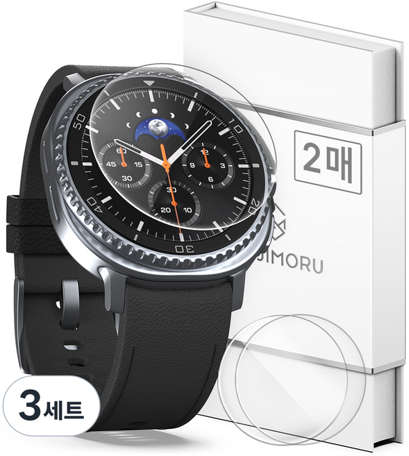 SINJIMORU 9H高強度全覆蓋Galaxy Watch鋼化玻璃螢幕保護貼2片組, 單一顏色, 3套