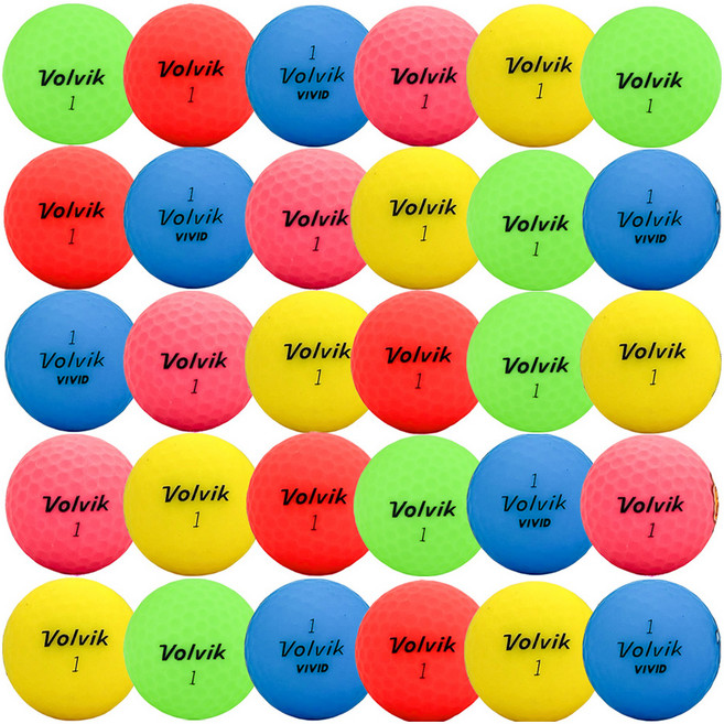볼빅 비비드 골프공 로스트볼 실속형, 혼합색상, 30개, 1개입