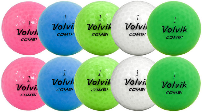 볼빅 반반 칼라 혼합 로스트볼 실속형, 랜덤발송, 10개, 1개입