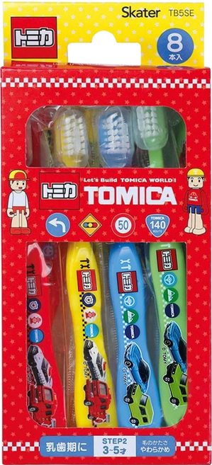 Skater 兒童牙刷, TOMICA, 8支, 1組