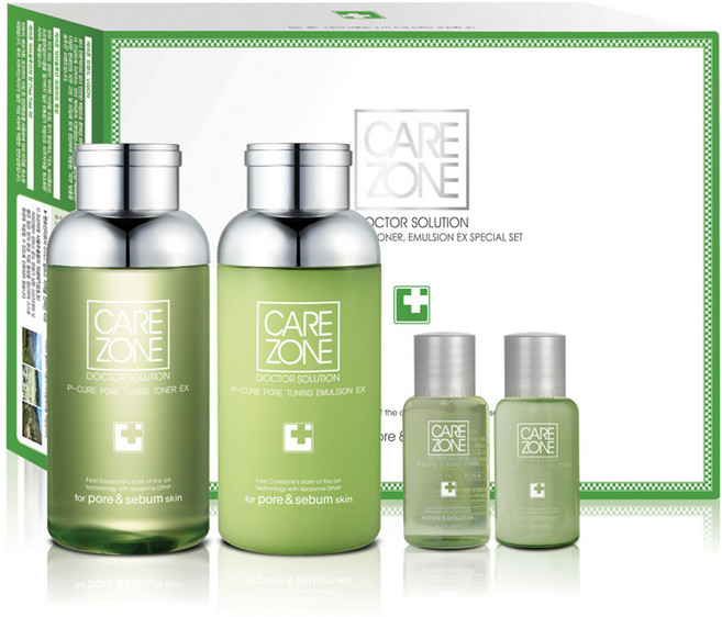 케어존 피큐어 포어 튜닝 토너 에멀전 이엑스 2종 기획세트, 1세트