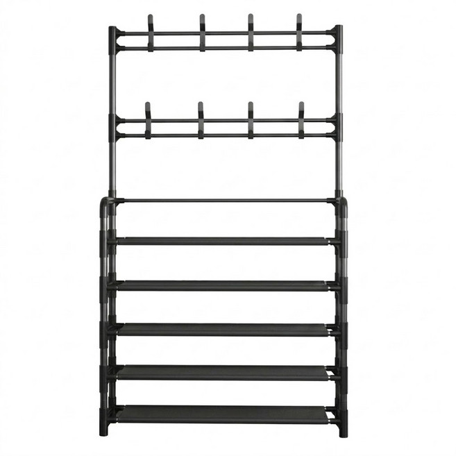 組合鞋架 172 x 60 x 26cm 5層, 黑色, 1個