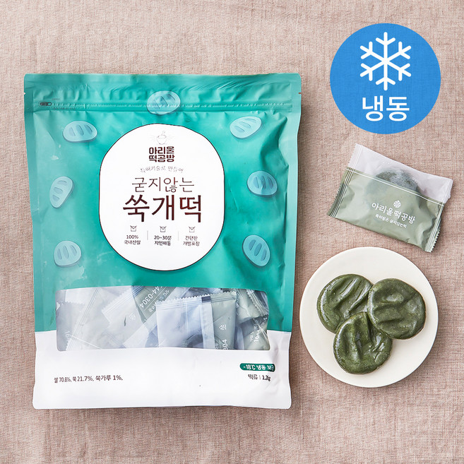 아리울 굳지않는 쑥개떡(냉동), 1.2kg, 1개입, 1개